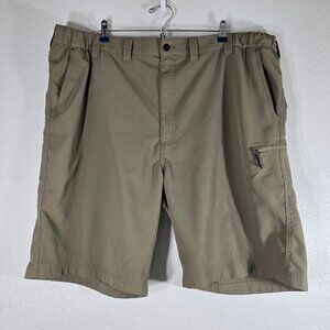 Wrangler Cargo Shorts Men Size 46 Brown Lightweight Outdoor Casual Flat Front